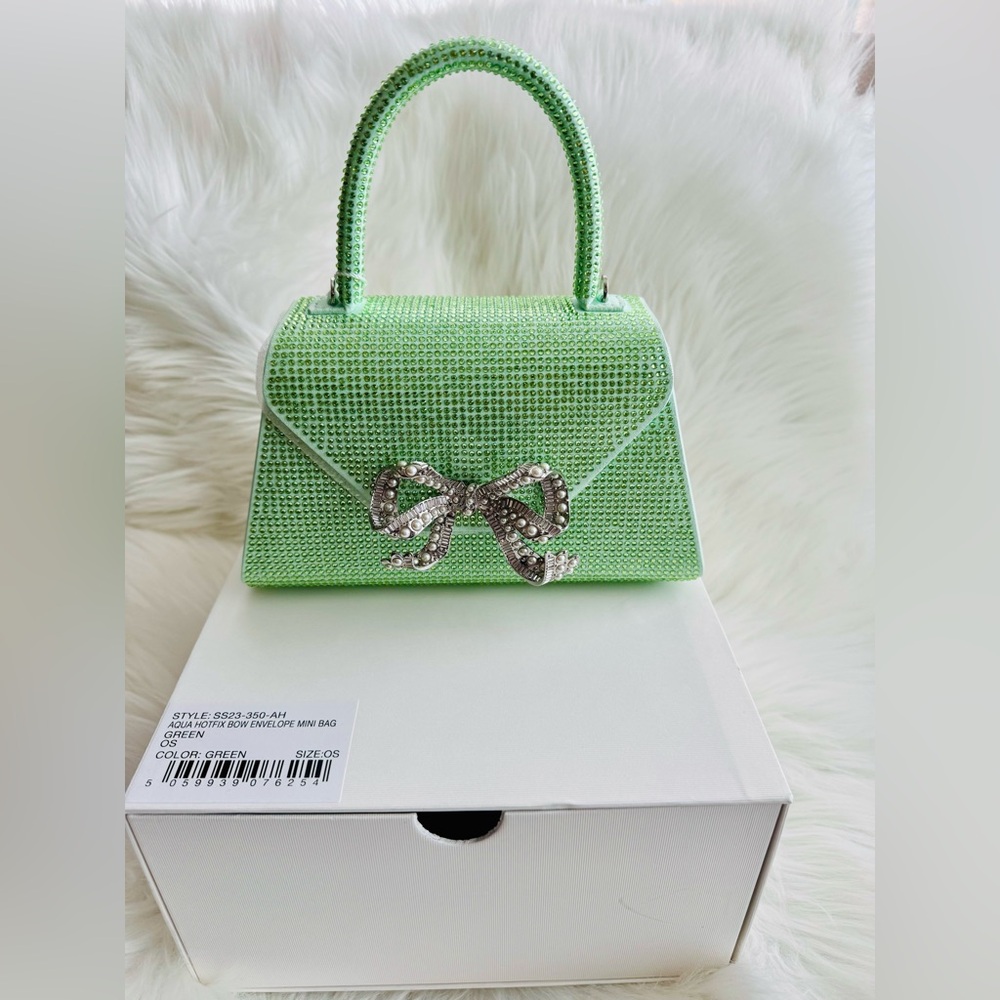 Self Portrait Bow Rhinestone Pearl Mini Bag